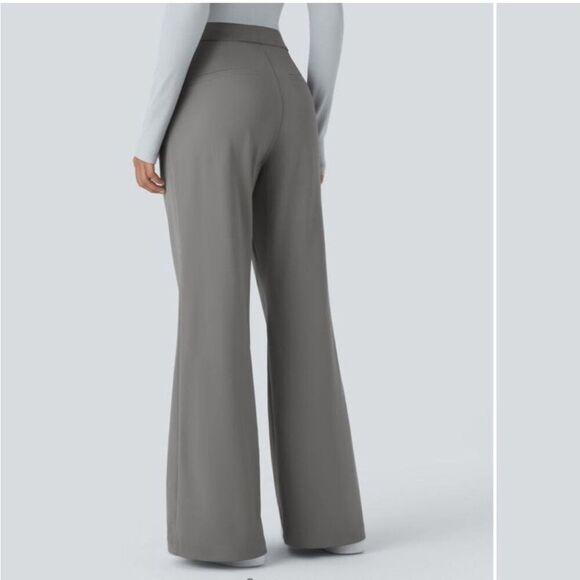 Halara Flex DayStretch High Waisted Pocket Straight Leg Work Pant Gray XL Petite - Picture 2 of 12